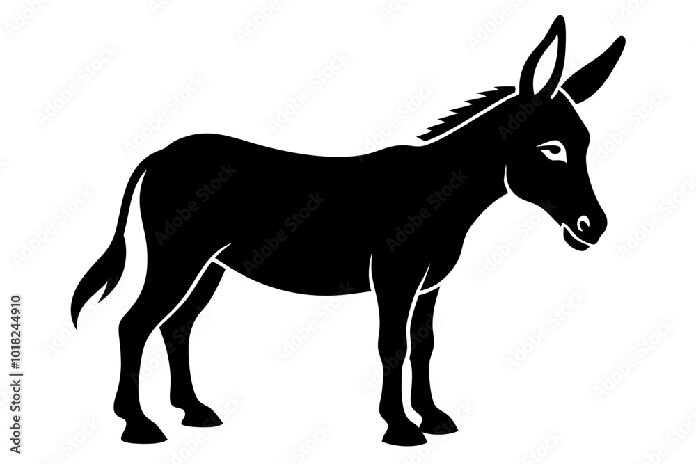 donkey silhouette vector illustration donkey silhouette vector illustration