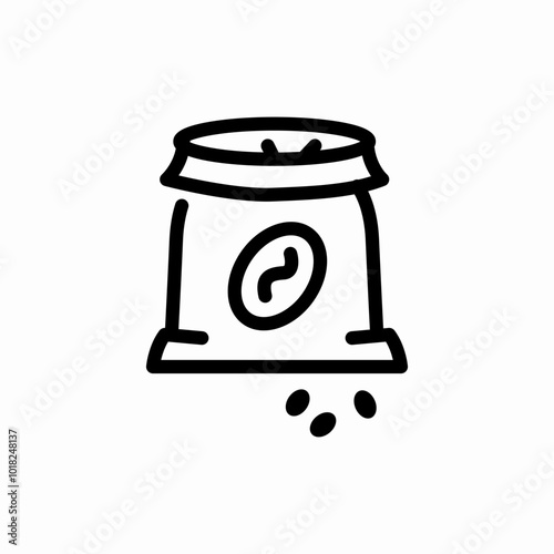 coffee beans bag icon sign vector