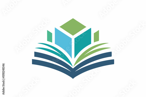 Modern book club logos collection with abstract minimalist design