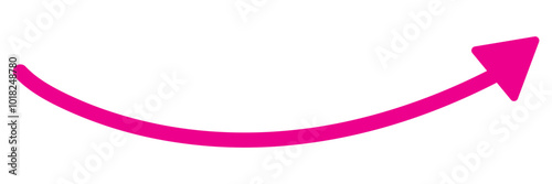 Long curved hand drawn arrow vector