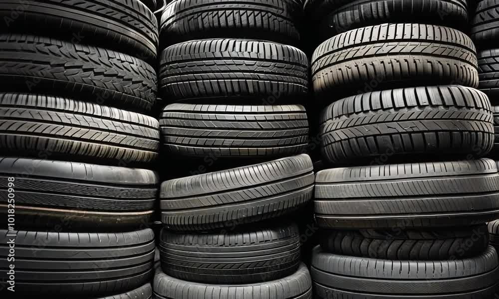 Pile of tires. Pile of tires.