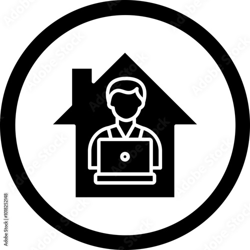 Work From Home Icon Design