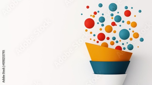 Visual marketing funnel with touchpoints and engagement metrics, highlighting how different strategies drive leads through the funnel