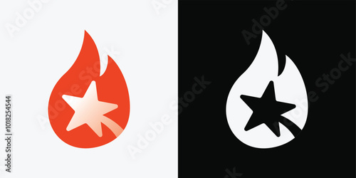 Star Fire Logo Template Design, Emblem, Design Concept, Creative Symbol, Icon