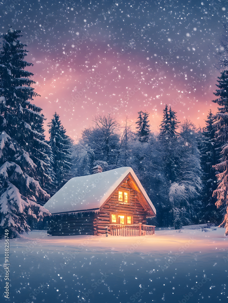 Fototapeta premium Festive Office Holiday Celebrations with Coworkers – Christmas Decorations, Snowy Scenes, and Team Bonding