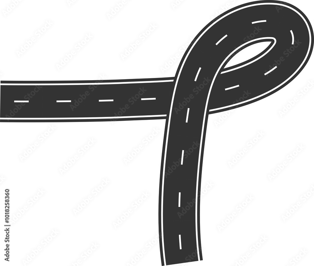 Fototapeta premium Street and road elements for city map, highway, traffic