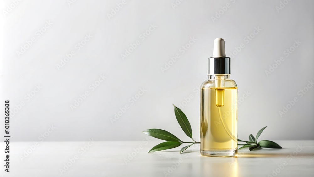 mockup of minimalist handmade cosmetics with cosmetic oil in a glass bottle on a white background mockup of minimalist handmade cosmetics with cosmetic oil in a glass bottle on a white background