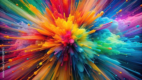 Fototapeta Naklejka Na Ścianę i Meble -  modern abstract wallpaper with splashes of bright colors