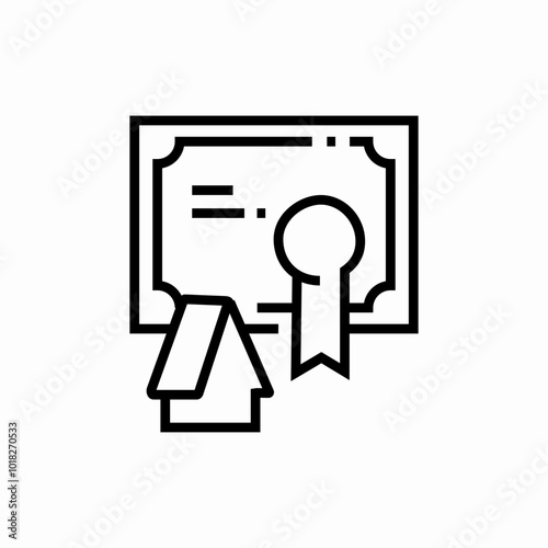 authorized document icon sign vector