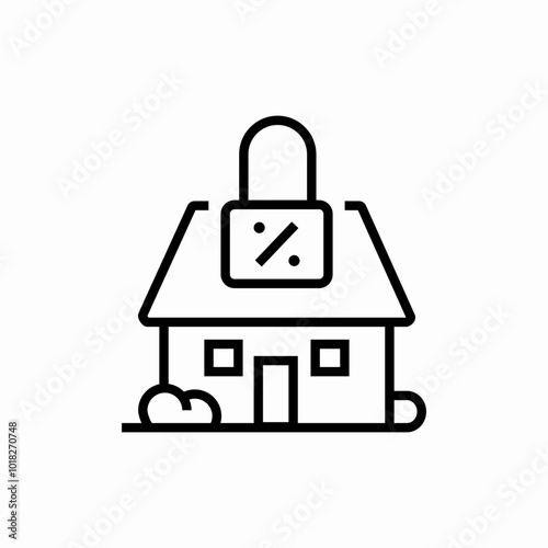 buy a house with interest icon sign vector