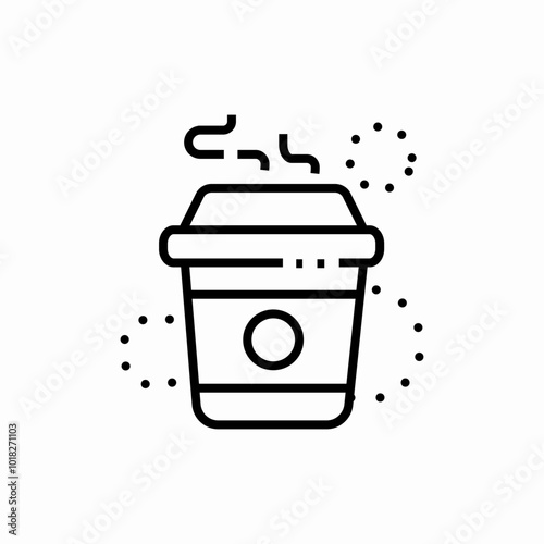 hot coffee icon sign vector