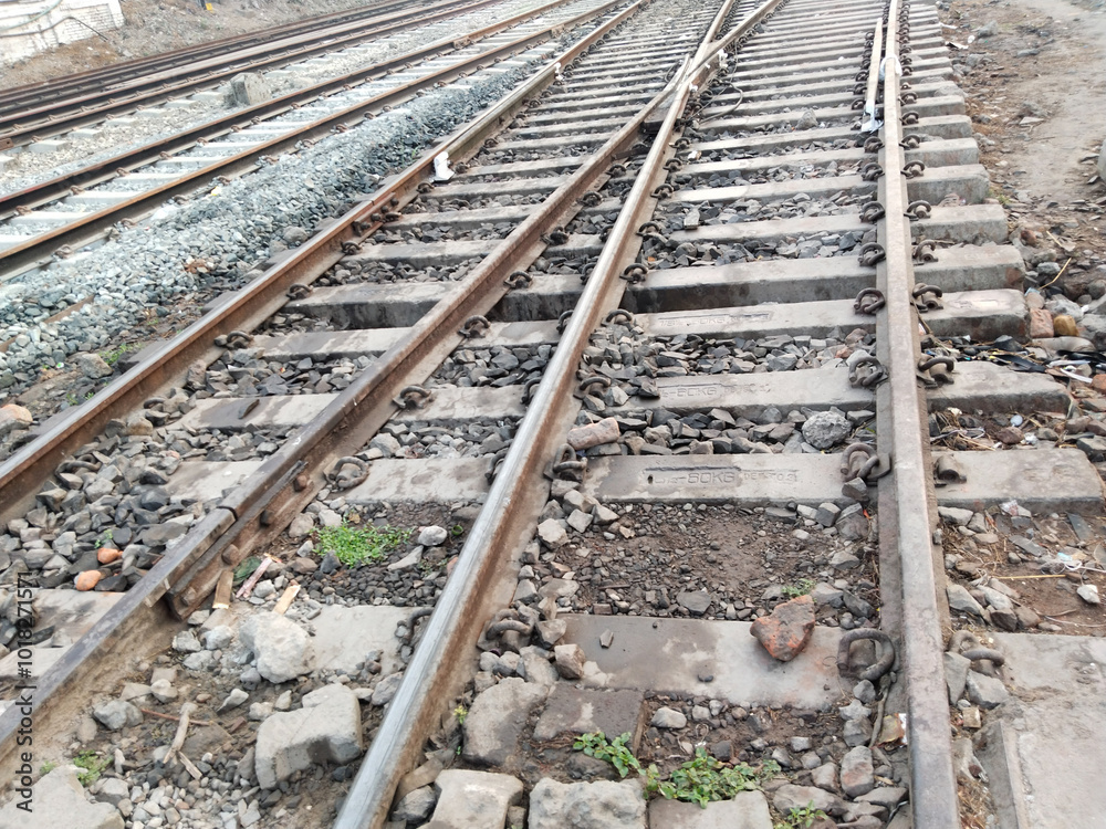 Railway Track, Railway junction, Indian Train System Railway Track, Railway junction, Indian Train System