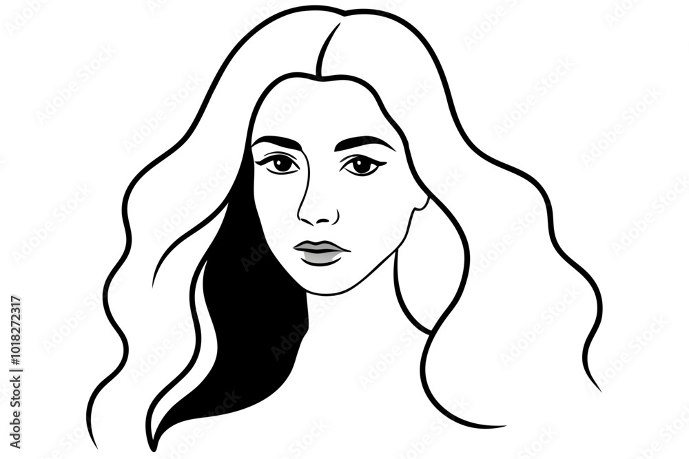 Beautiful Black and White Illustration of a Woman for Artistic Coloring
Beautiful Black and White Illustration of a Woman for Artistic Coloring