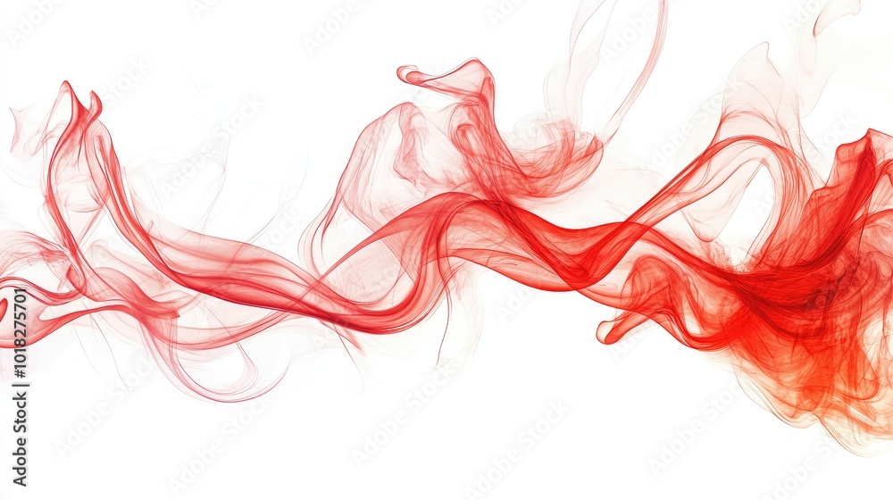 Dynamic red flames dancing in motion, isolated on a white background with glowing, sharp firelines Dynamic red flames dancing in motion, isolated on a white background with glowing, sharp firelines