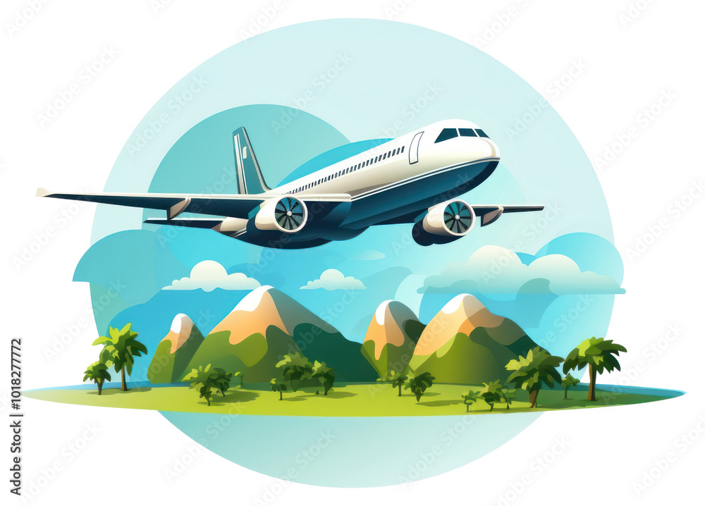 Obraz premium PNG Airplane aircraft airliner outdoors.