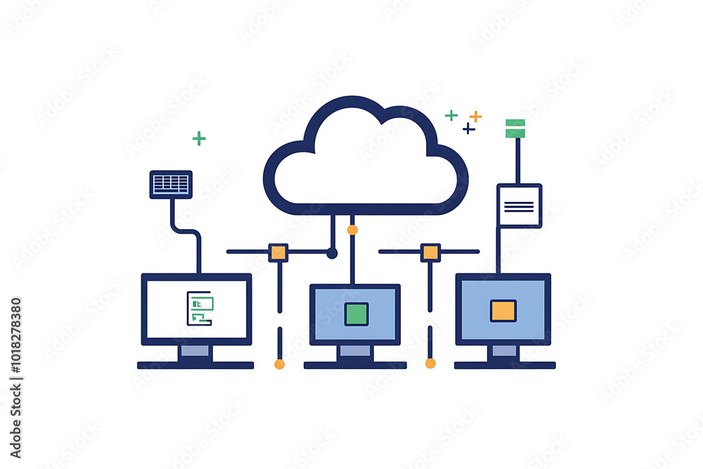 An icon of a cloud network typically features a cloud shape with interconnected lines or nodes extending from or within it, symbolizing data flow and connections between various devices or servers in An icon of a cloud network typically features a cloud shape with interconnected lines or nodes extending from or within it, symbolizing data flow and connections between various devices or servers in