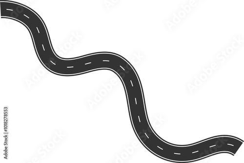Street and road elements for city map, highway, traffic