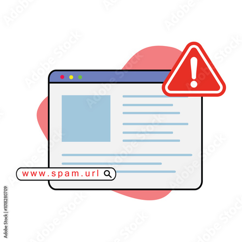 don't click spam URL, suspicious and dangerous hyperlink concept illustration flat design vector photo