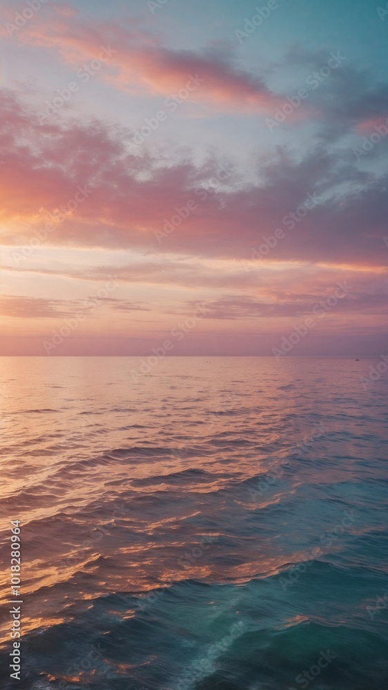 A breathtakingly serene and dreamy image of an ocean sunrise. A breathtakingly serene and dreamy image of an ocean sunrise.
