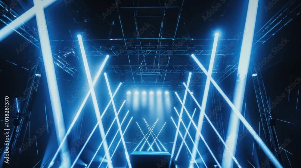 Obraz premium Blue Light Stage