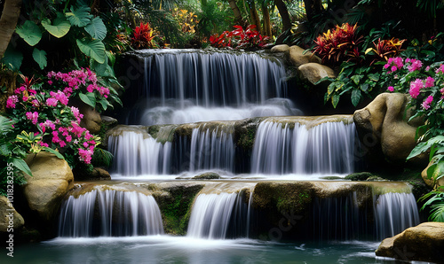 Dreamlike Landscapes and Mystical Gardens with Vibrant Flowers and Glowing Nature