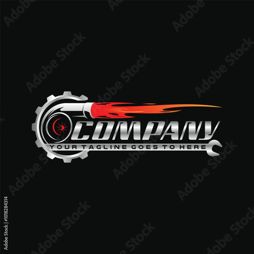 turbo service automotive logo template, perfect logo for automotive companies and enthusiasts