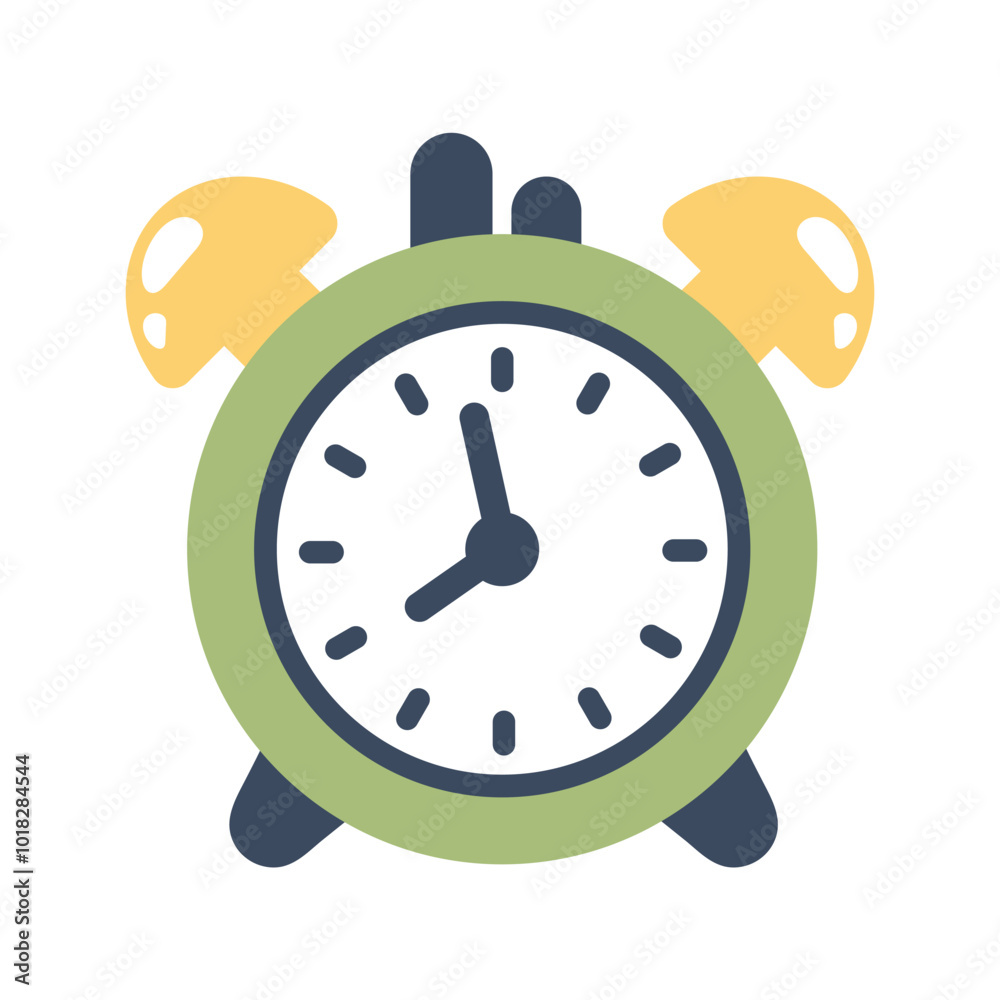 Alarm clock isolated on white background. Alarm bell with black hands of the clock in cartoon style. Doodle Hand drawn illustration for school, business; sale, deadline. Vector Alarm clock isolated on white background. Alarm bell with black hands of the clock in cartoon style. Doodle Hand drawn illustration for school, business; sale, deadline. Vector