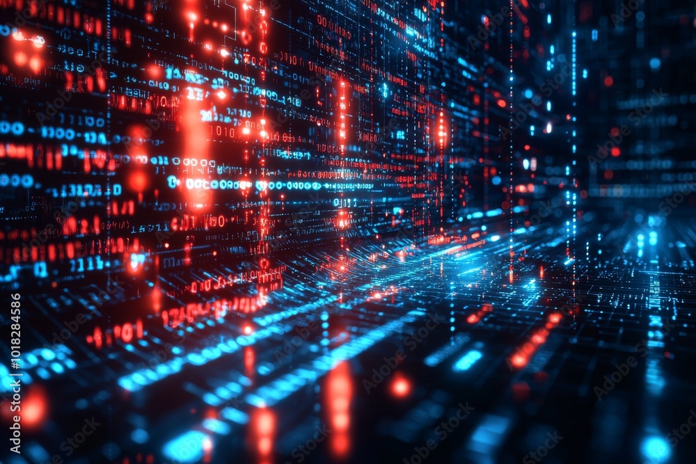 Digital Technology background of data and network Digital Technology background of data and network