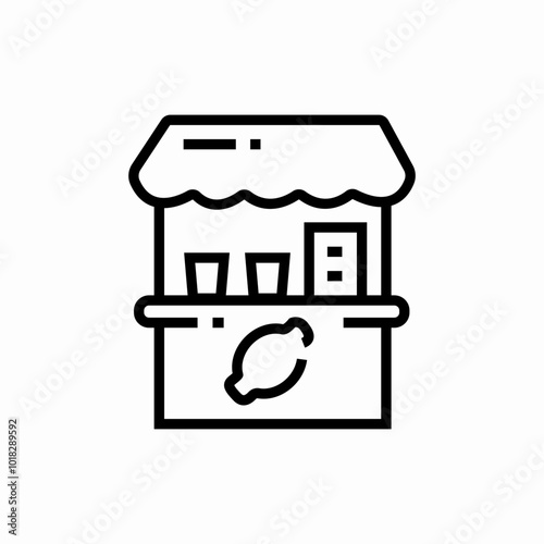 food stand icon sign vector
