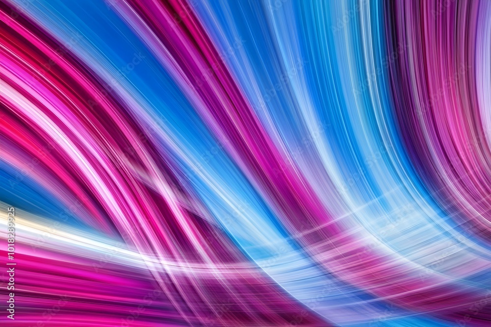 Fototapeta premium Abstract Background with Blue and Pink Curved Lines