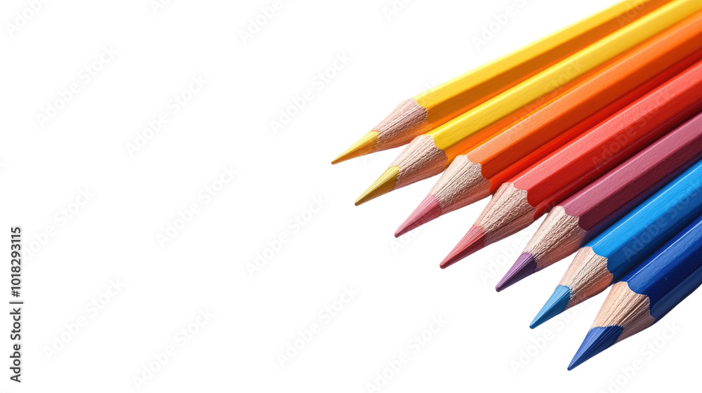 Fototapeta premium colorful wooden crayons transparent background