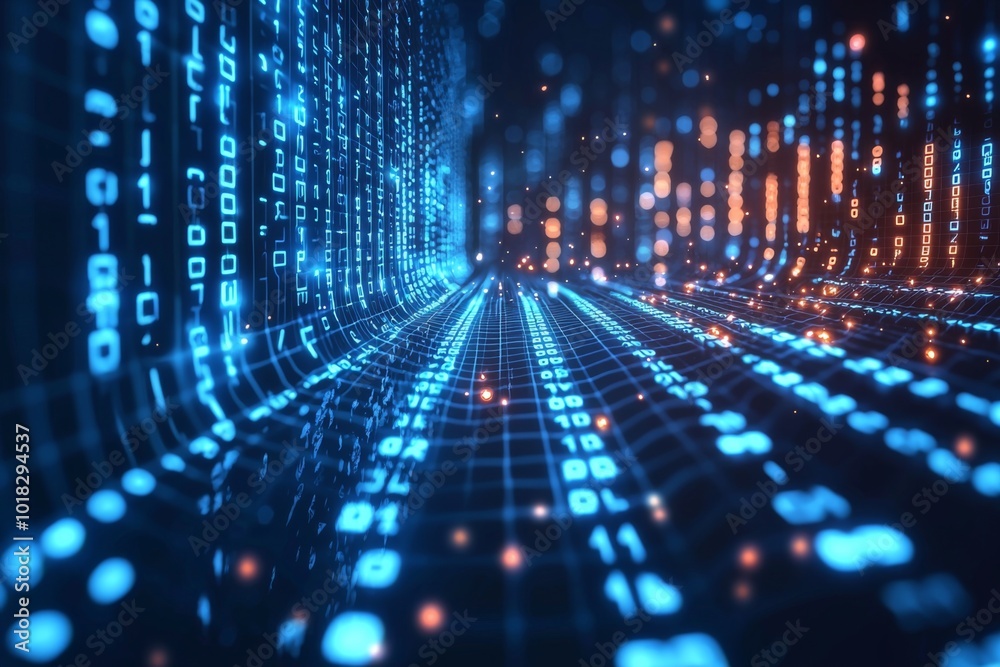 Digital Technology background of data and network Digital Technology background of data and network