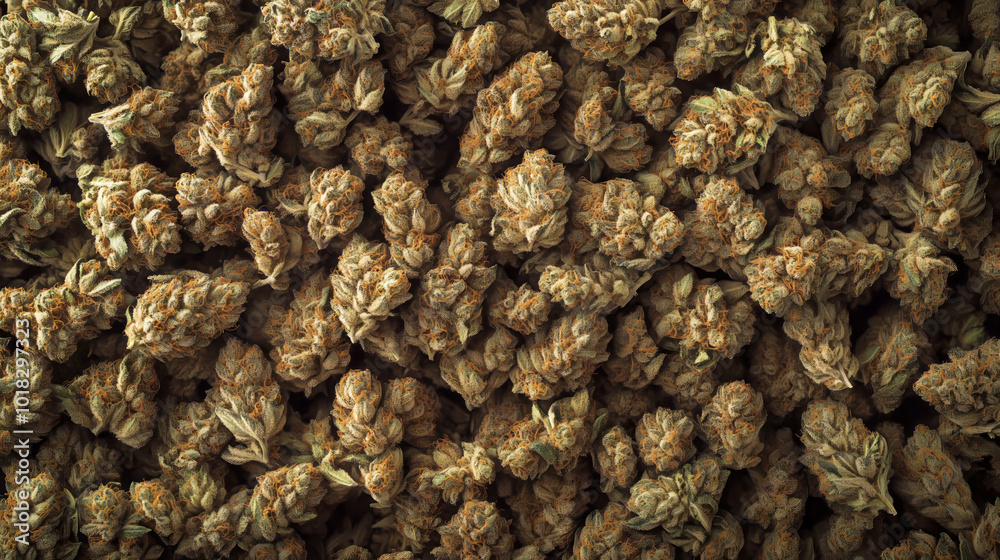Pile of dense cannabis buds showcasing natural texture and color. Pile of dense cannabis buds showcasing natural texture and color.
