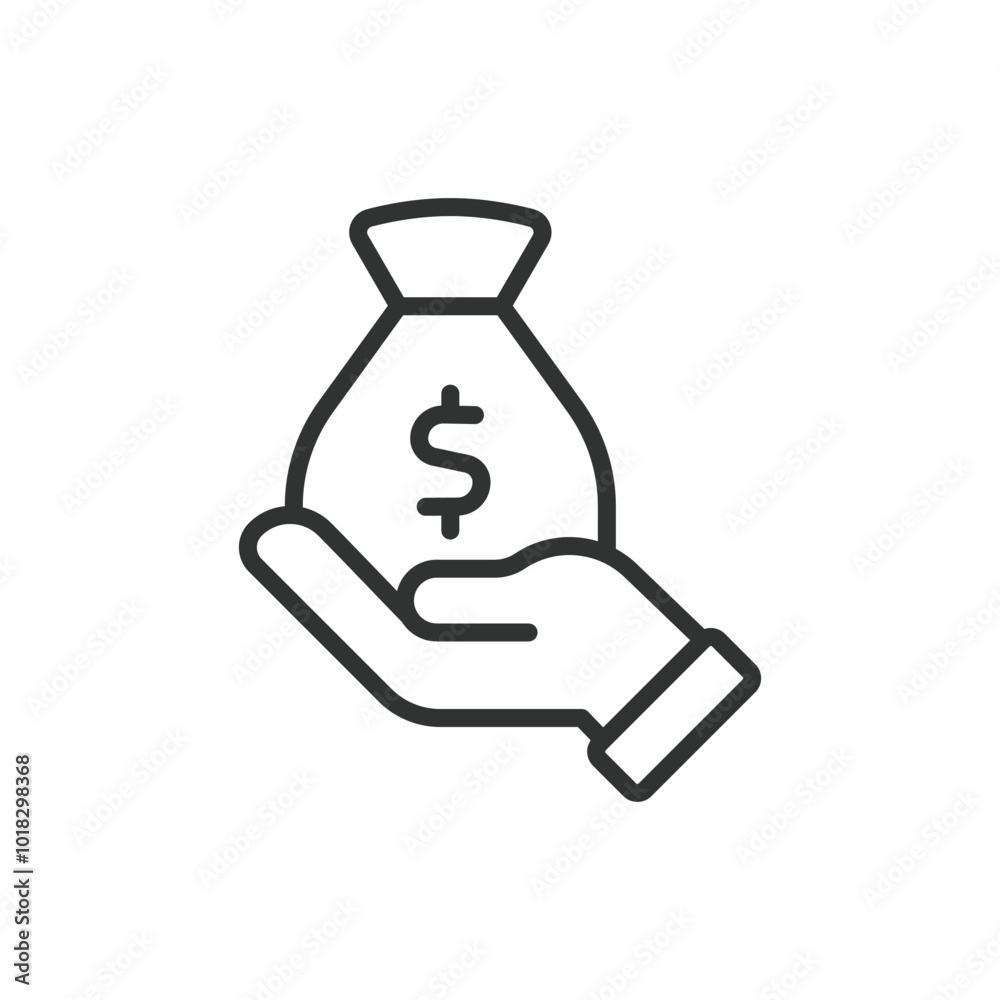 Earnings, in line design. Earnings, profit, revenue, income, financial growth, cash flow, net income on white background vector. Earnings, in line design editable stroke icon Earnings, in line design. Earnings, profit, revenue, income, financial growth, cash flow, net income on white background vector. Earnings, in line design editable stroke icon