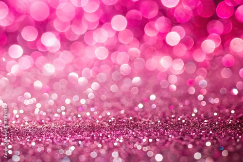 Abstract pink glitter bokeh background with defocused lights