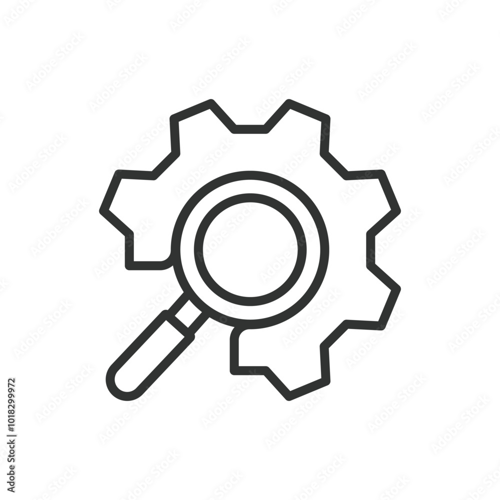 Research, in line design. Research, analysis, data, study, investigation, discovery, experiment on white background vector. Research, in line design editable stroke icon