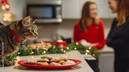 Cozy Christmas Office Break Room Celebration