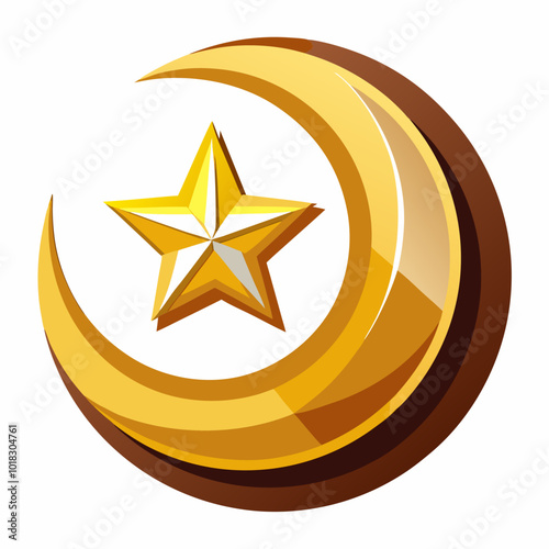 islamic illustration theme, islamic moon and star