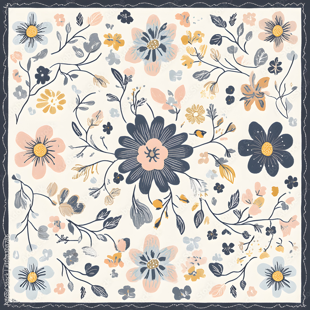 Hand-drawn 2D Doodle Tile and Carpet Patterns with White Borders – Geometric, Floral, and Abstract Designs Hand-drawn 2D Doodle Tile and Carpet Patterns with White Borders – Geometric, Floral, and Abstract Designs