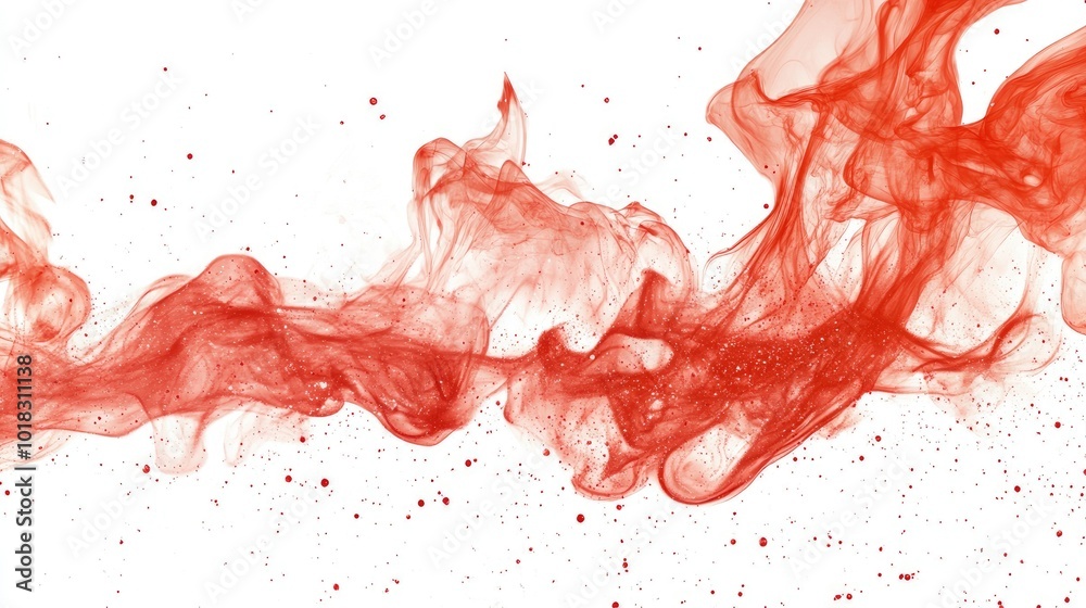 Wild red flames rising against a stark white background, capturing the fluid movement and energy of the fire Wild red flames rising against a stark white background, capturing the fluid movement and energy of the fire