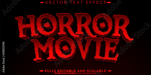 Halloween monster text effect, editable horror and scary text style