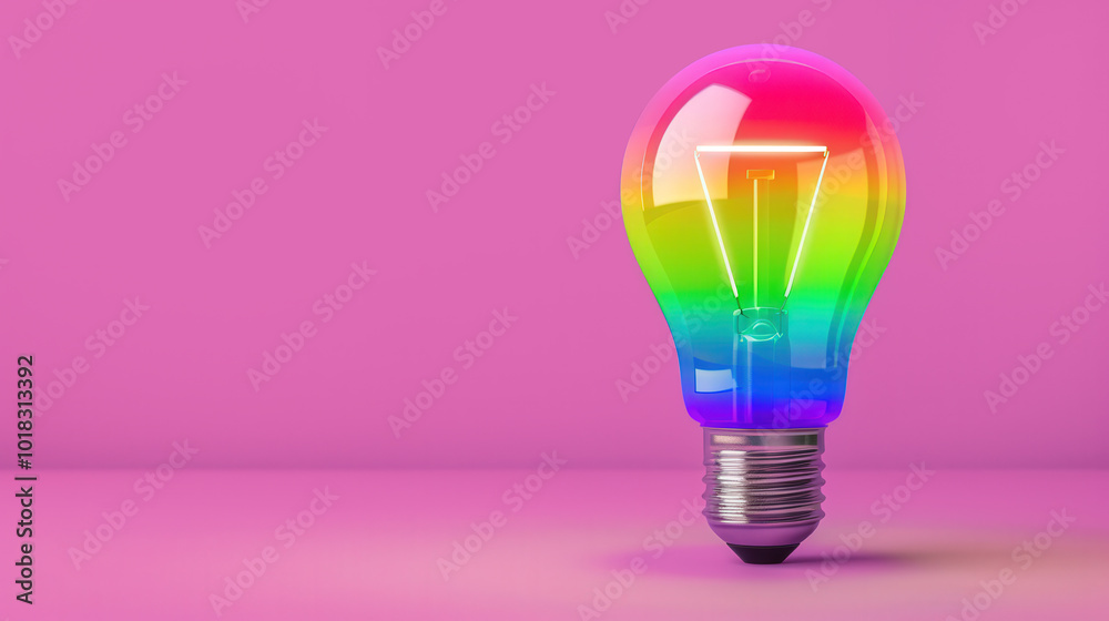 Vibrant Radiance of Innovation, a luminous idea bulb emanating a spectrum of colors, symbolizing creativity and inspiration in a captivating glow. Vibrant Radiance of Innovation, a luminous idea bulb emanating a spectrum of colors, symbolizing creativity and inspiration in a captivating glow.