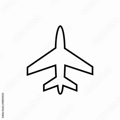 aero plane icon sign vector