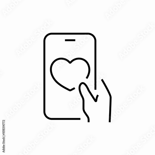 dating app icon sign vector