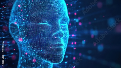 Abstract digital human Face representation for artificial intelligence and cyber security data