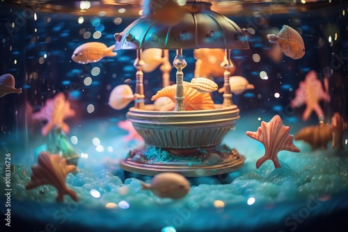 Wallpaper Mural Charming Underwater Scene with Shells and Water Feature Torontodigital.ca