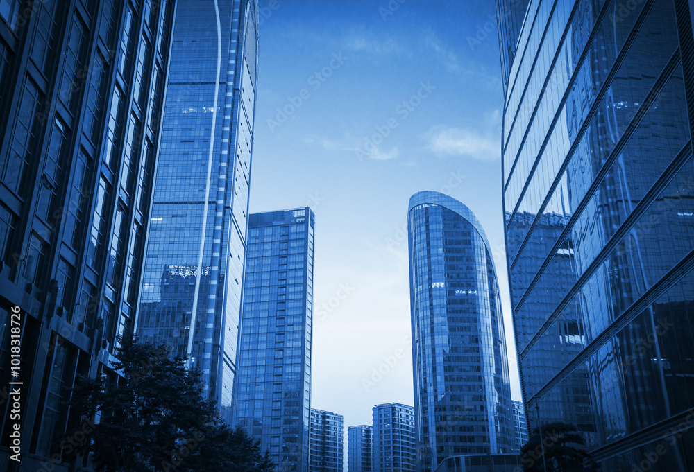 Modern office building in the financial center,hangzhou,china Modern office building in the financial center,hangzhou,china