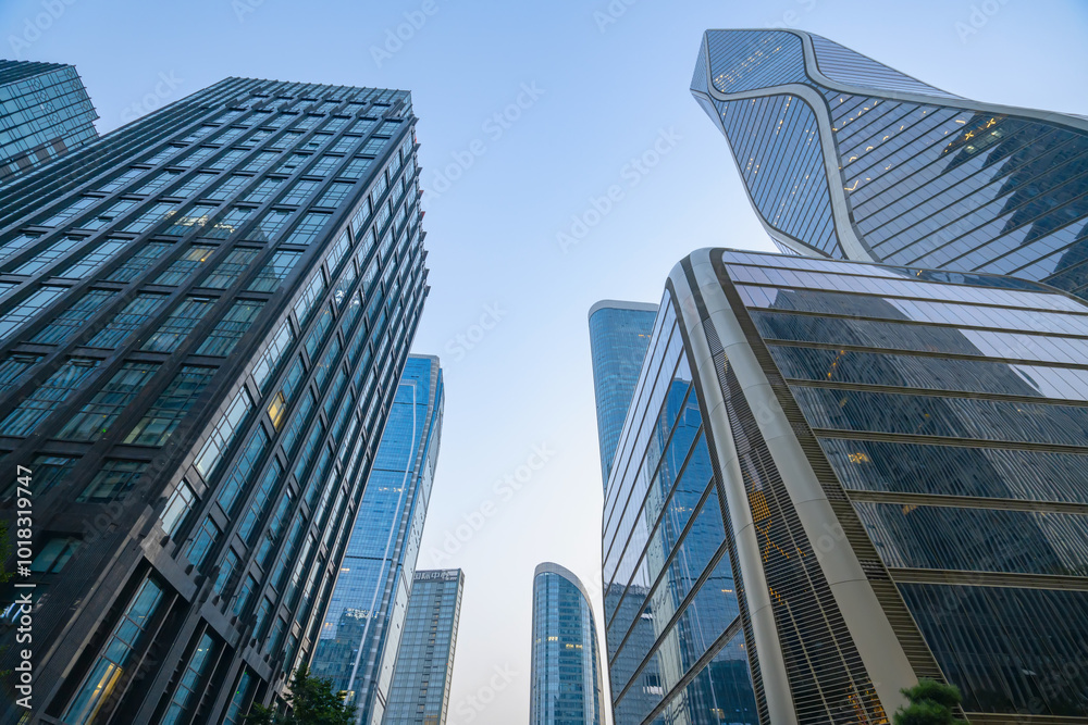 Modern office building in the financial center,hangzhou,china Modern office building in the financial center,hangzhou,china