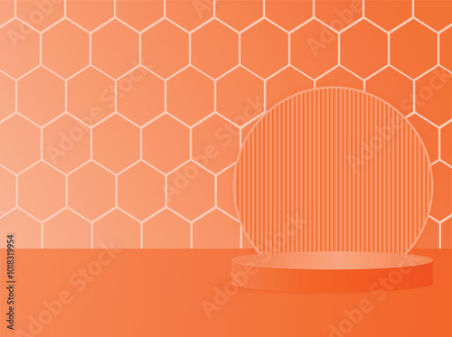 Realistic 3D cylindrical product podium background, product Showcase background,  product display background design,  3d background design
