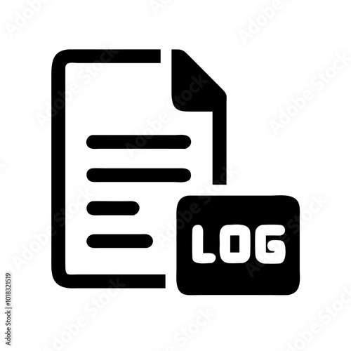 Codebase log icon representing software tracking and version history management

